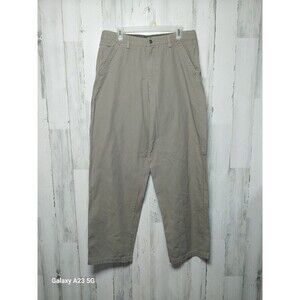 REI Organic Cotton Cargo Pants 36x34 Green Canvas